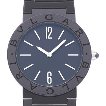 Like New Bvlgari Quartz Black Dlc Coating Bb33S Watch Ss Dial 0175Bvlgari