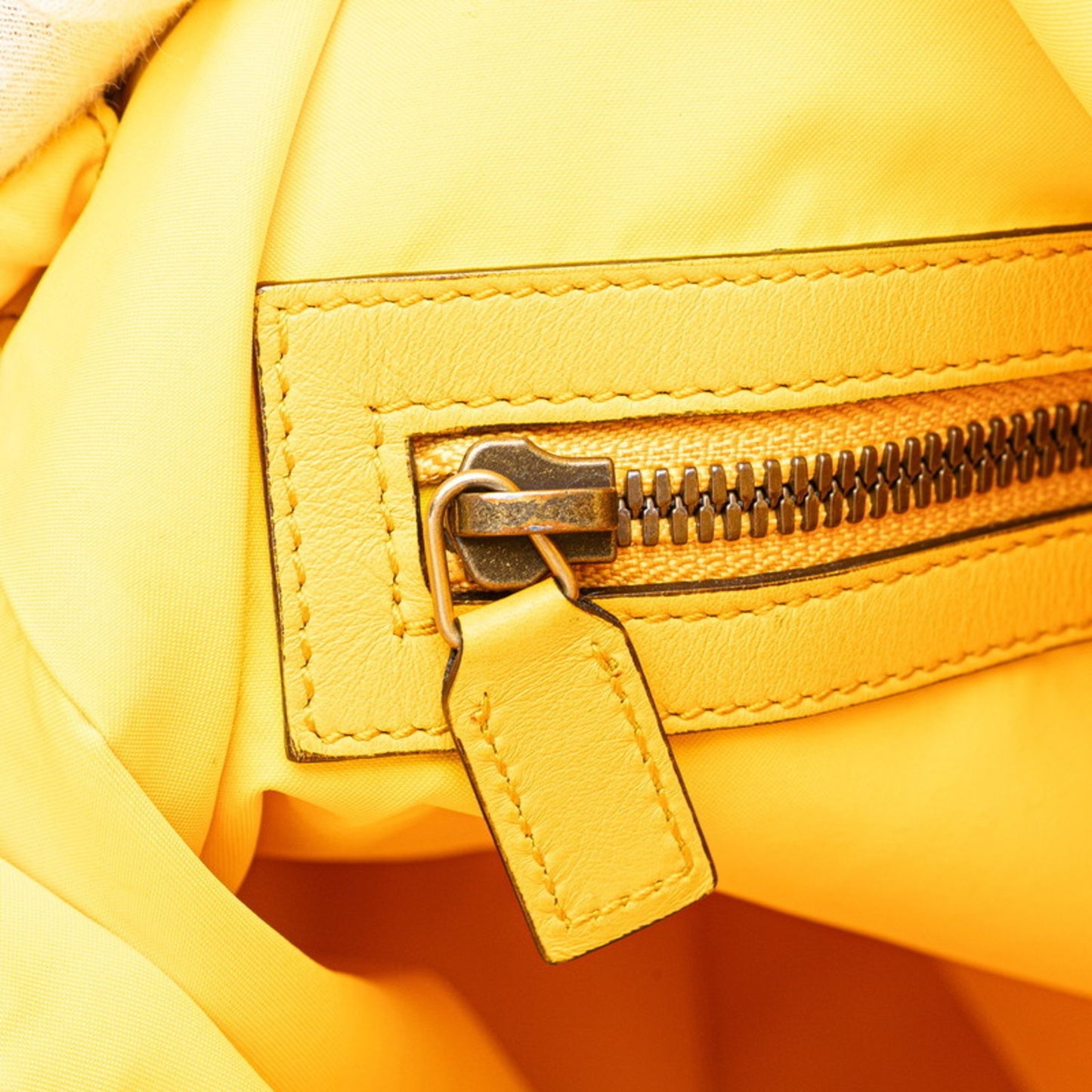 Gucci Drawstring Cube Backpack/Knapsack 473872 Yellow/Blue Nylon/Leather