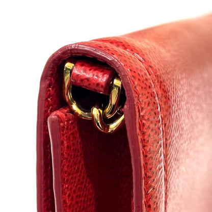 Salvatore Ferragamo Vala Ribbon Bag 2Way Pochette Shoulder Bag Red