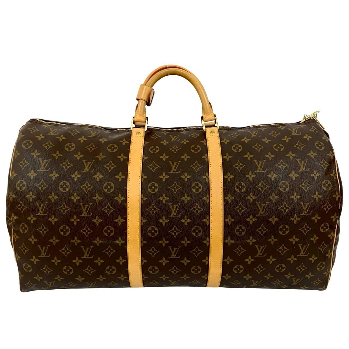 Nearly Unused Louis Vuitton Keepall 55 Monogram Leather Boston Bag/Travel Bag/Handbag
