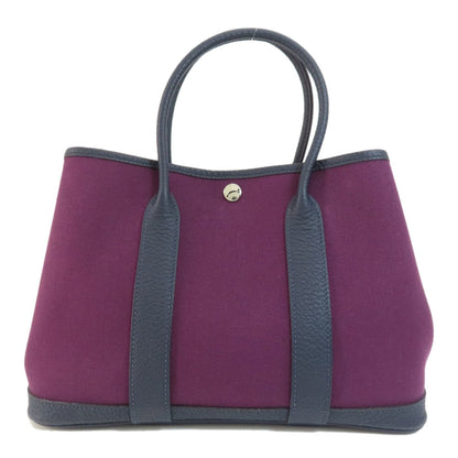 Hermes Garden Tpm Purple Handbag Canvas