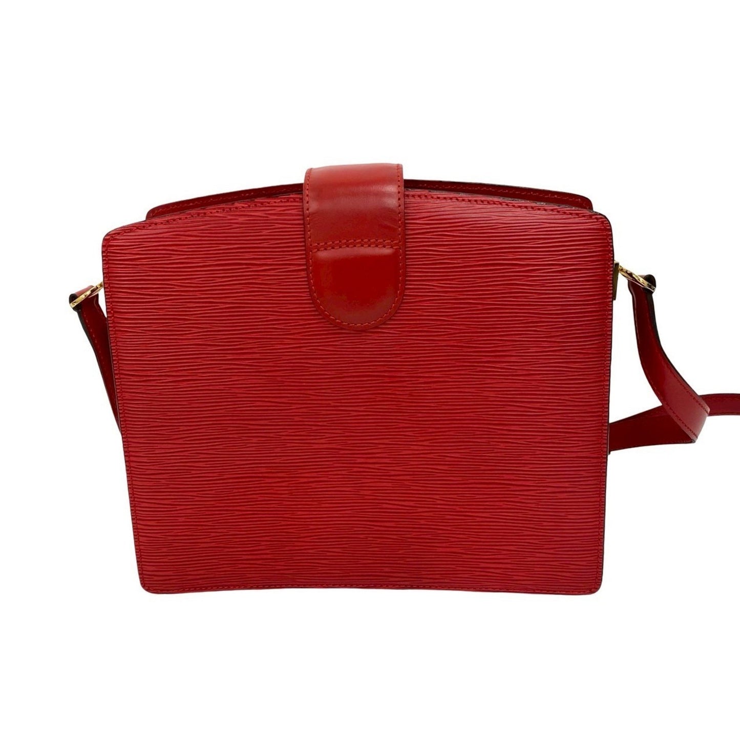 Louis Vuitton Capuchin Epi Leather Turnlock Shoulder Bag In Castilian Red 24538
