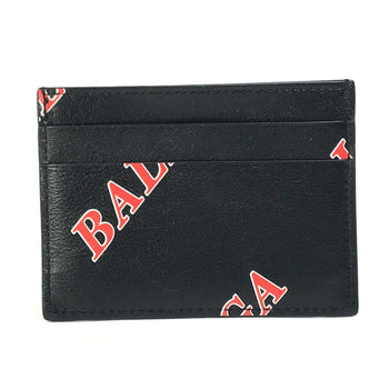 Balenciaga 594309 Logo Print Name Card Holder Card Case Black