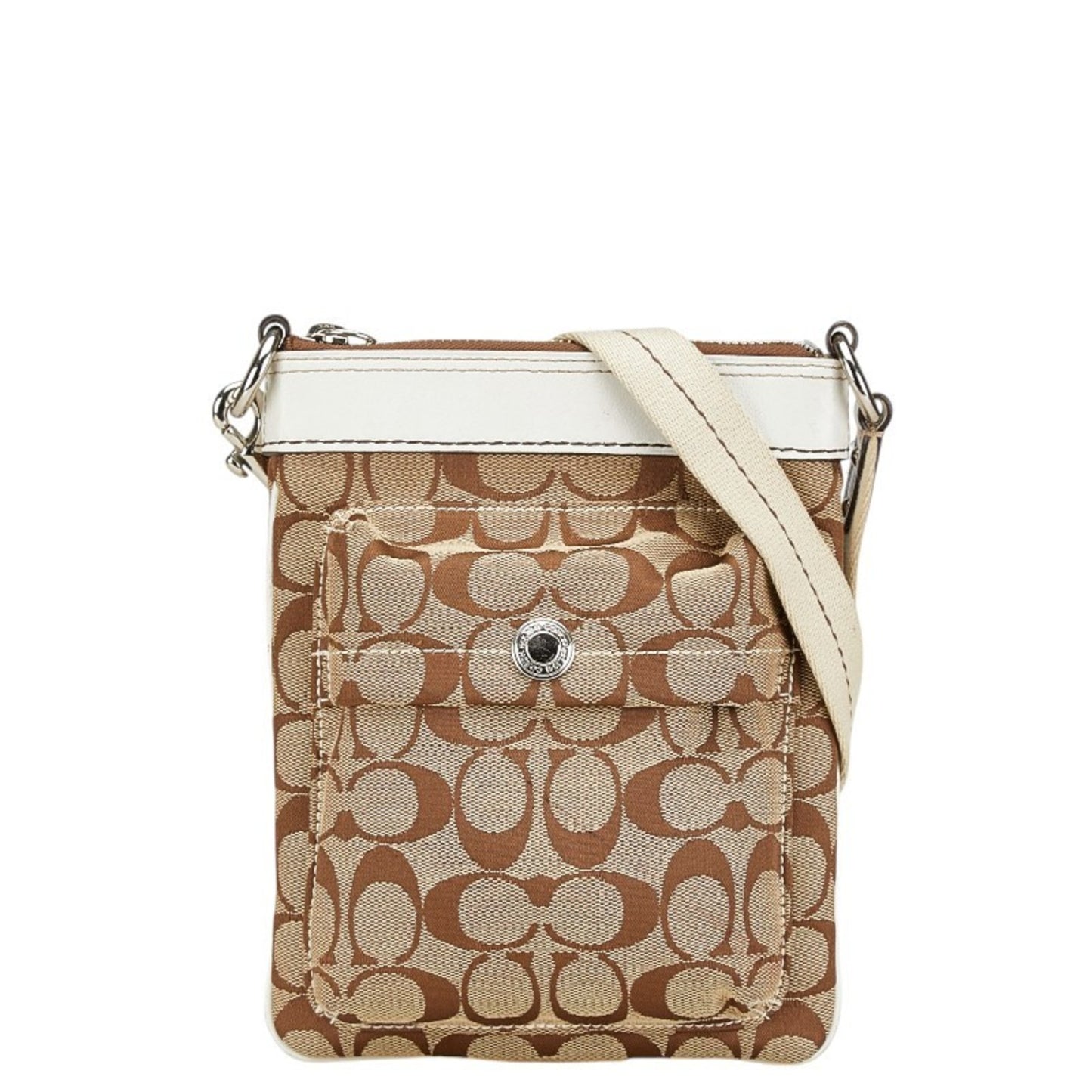 Coach Signature Shoulder Bag In Brown