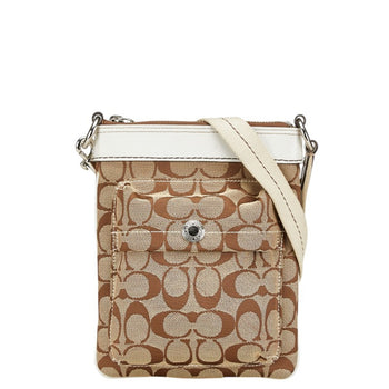 Coach Signature Shoulder Bag In Brown