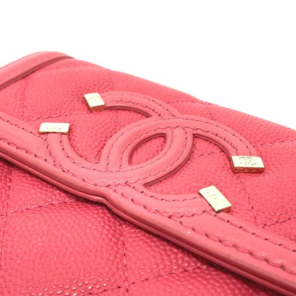 Chanel Ap0375 Cc Filigree Matelasse Medium-Long Wallet