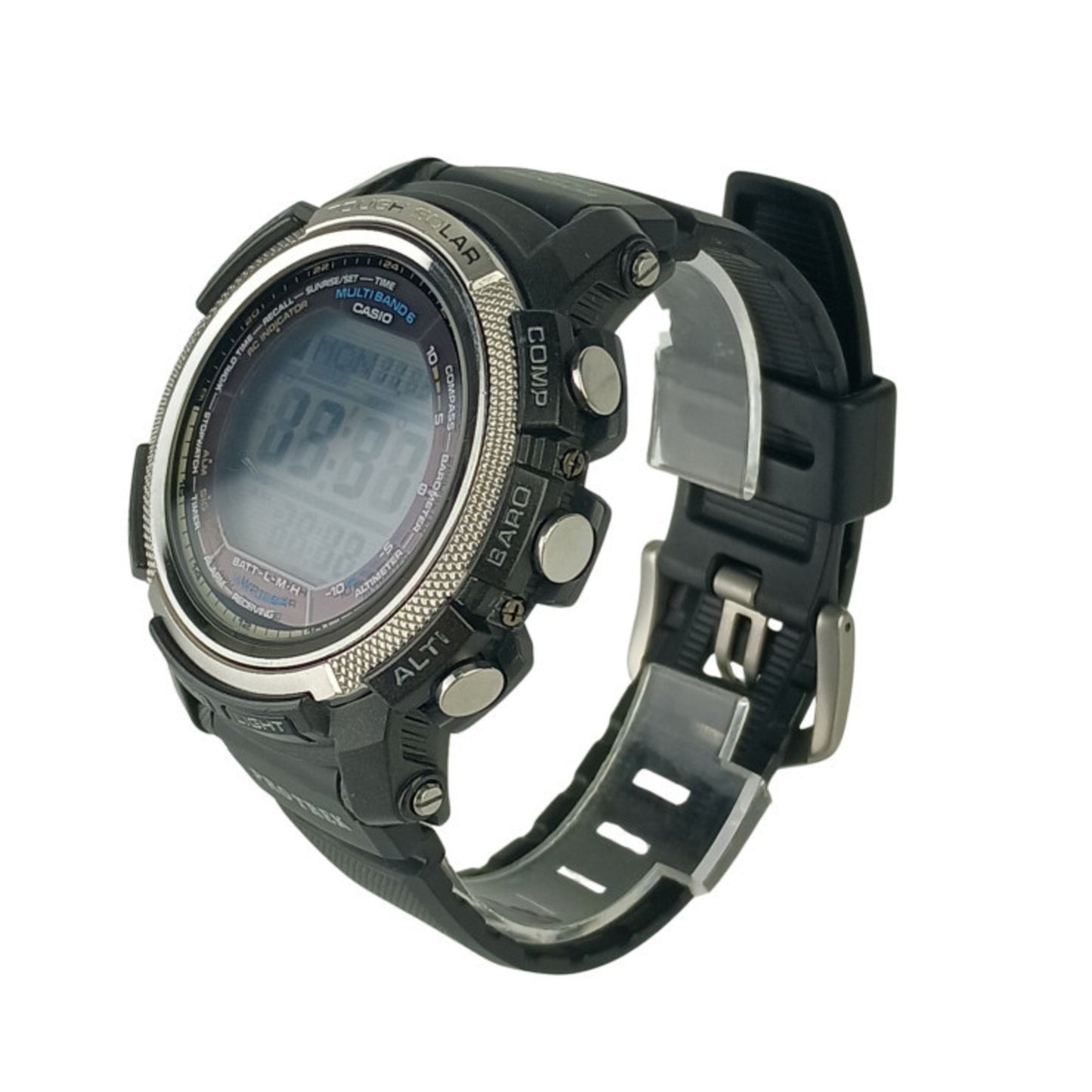 Casio Pro Trek Triple Sensor Prw20001Er Black Rubber