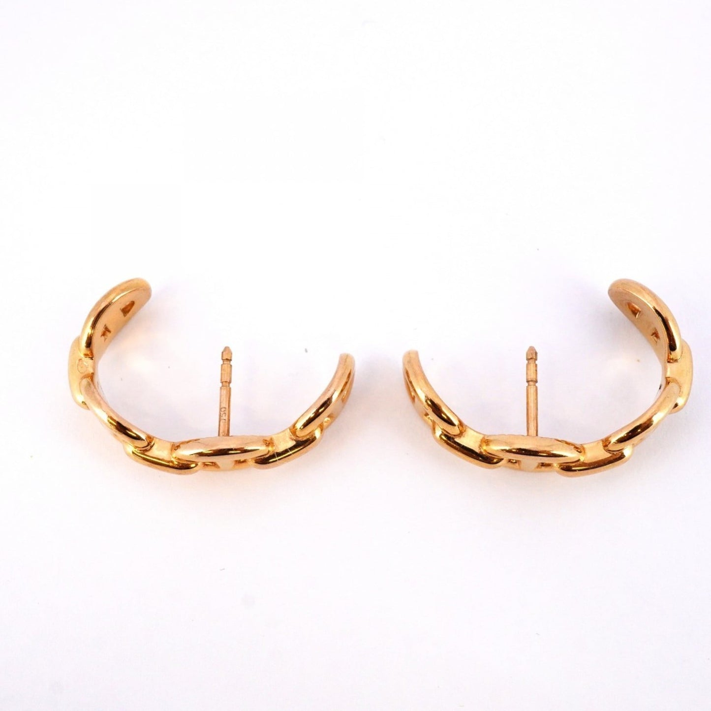 Hermes Anchane Chaine D'Ancre Earrings In 18Kpg Pink Gold