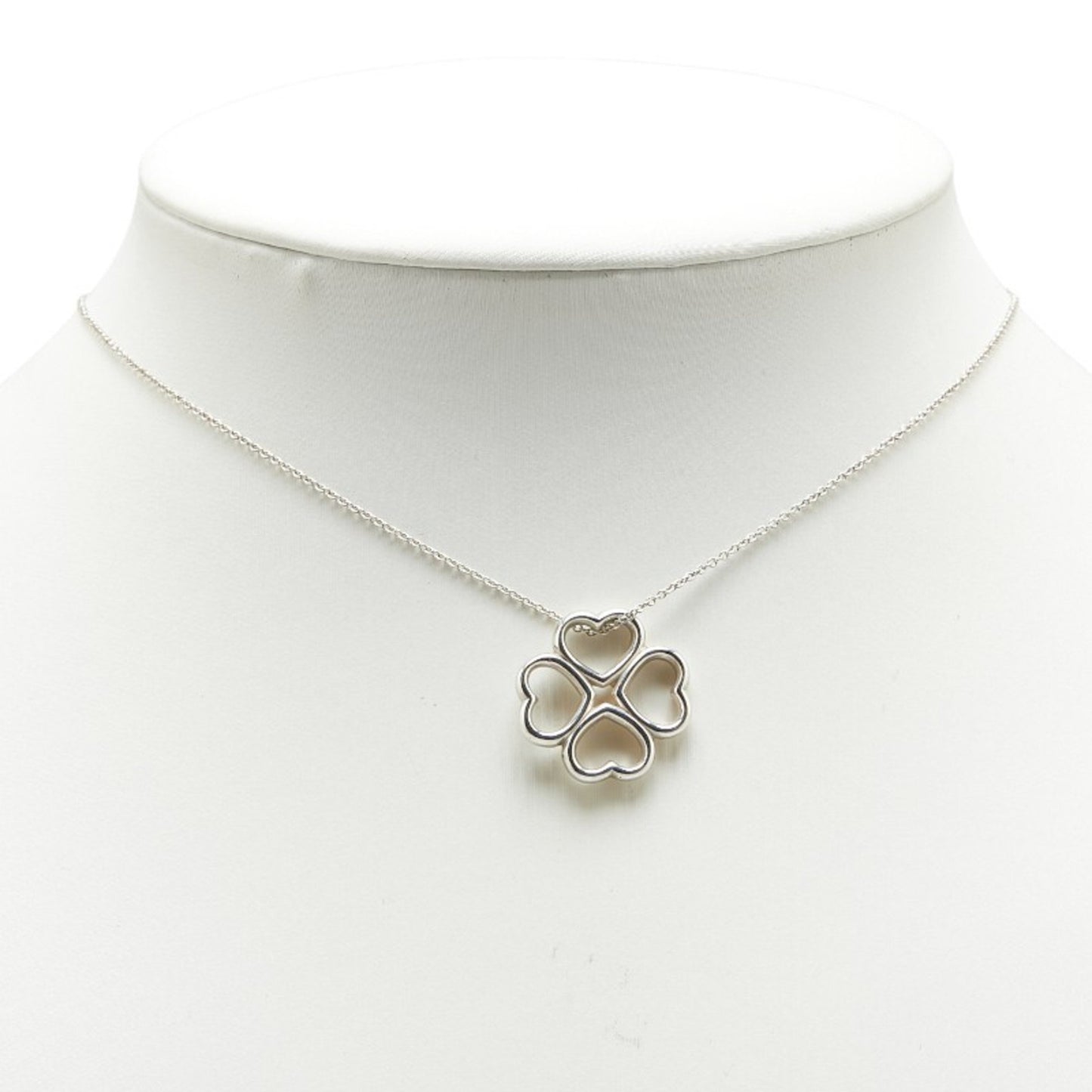 Tiffany & Co. Four-Leaf Clover Motif Necklace In 925 Silver