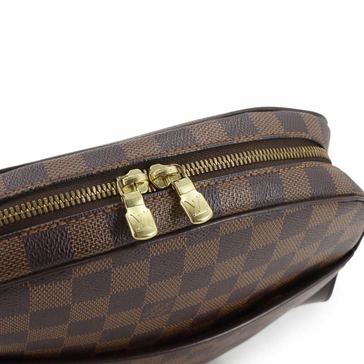 Louis Vuitton Damier Ipanema Gm Shoulder Bag In Ebene Brown