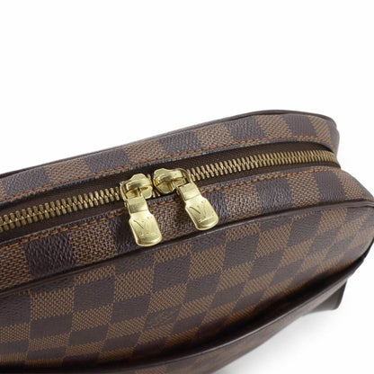 Louis Vuitton Damier Ipanema Gm Shoulder Bag In Ebene Brown
