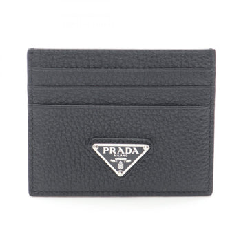 Prada Vit.Daino Trian Business Card Holder/Card Case Leather