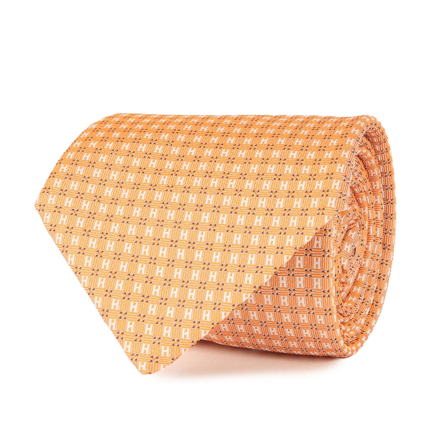 Hermes Men'S H Embroidered Silk Tie