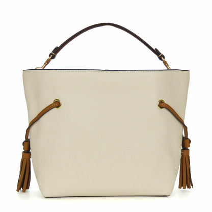 Coach Shoulder Bag Ca164 Leather White Brown