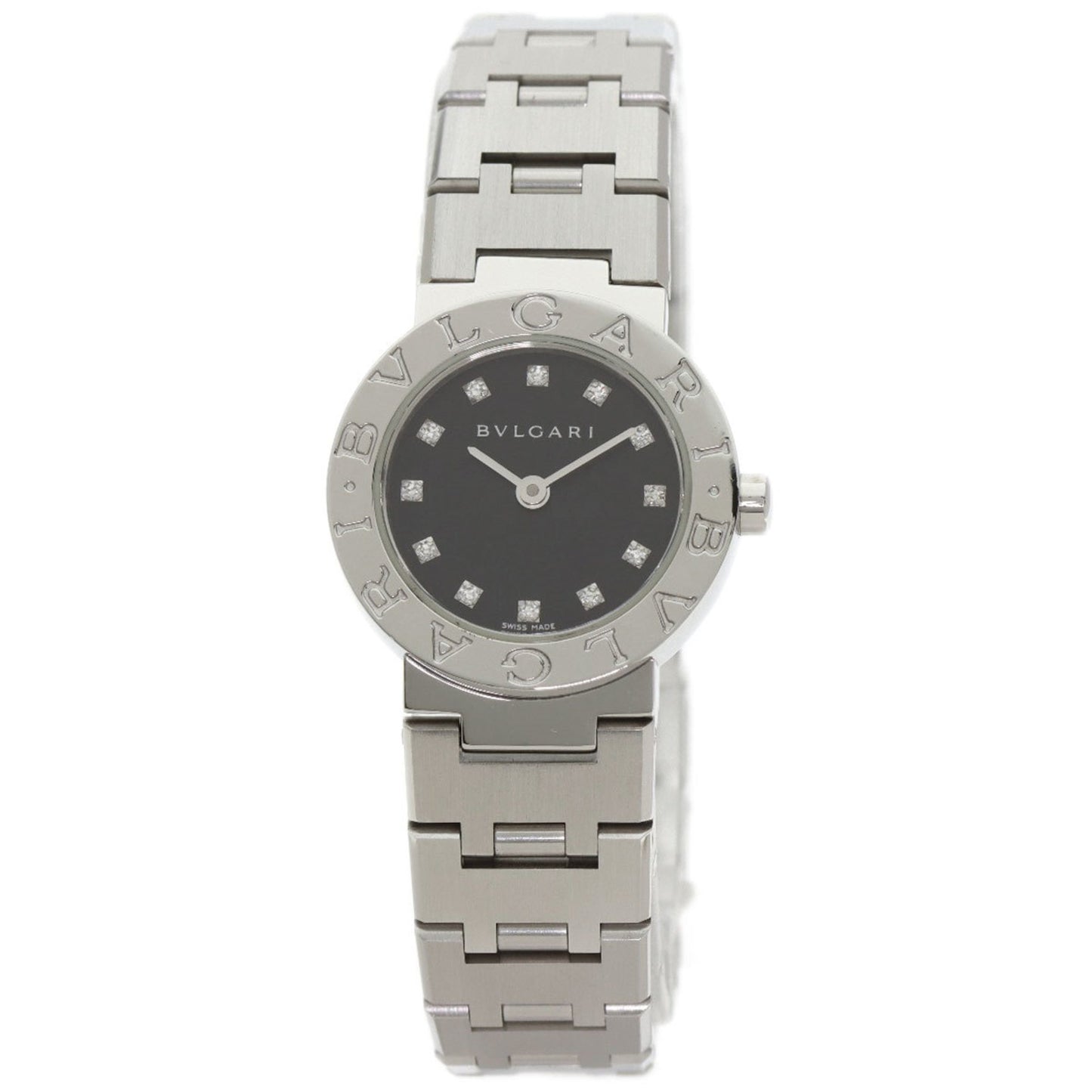 Bvlgari Bb23Ss/12 12P Diamond Watch Stainless Steel/Ss