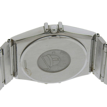 Omega Constellation Day-Date Watch 396.1070 Stainless Steel Quartz Analog Display Silver Dial