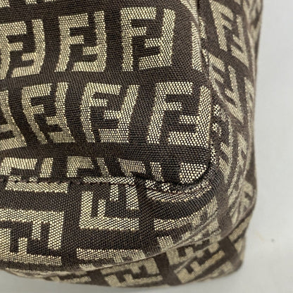 Fendi Zucchino Tote Bag In Brown Nylon Canvas