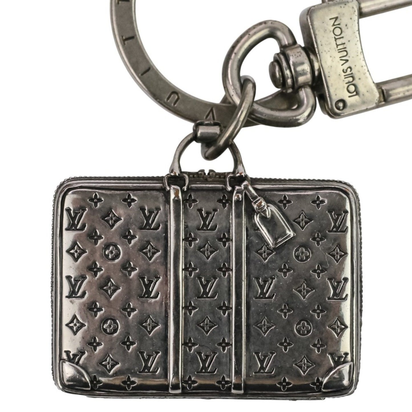 Louis Vuitton The Sirius Travel Monogram Bag Charm Key Ring M62717 Silver Color