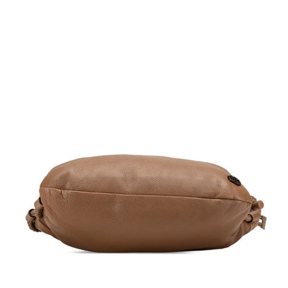 Gucci Interlocking G Crossbody Shoulder Bag 268244 Brown Leather