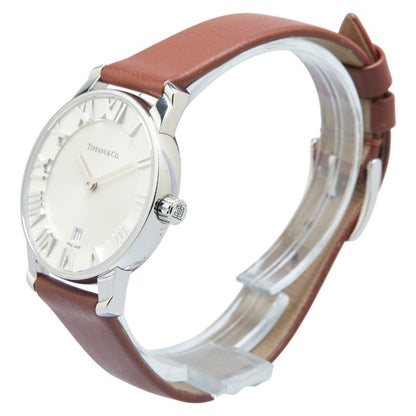 Tiffany & Co. Atlas Dome Date Quartz Watch With Silver Dial