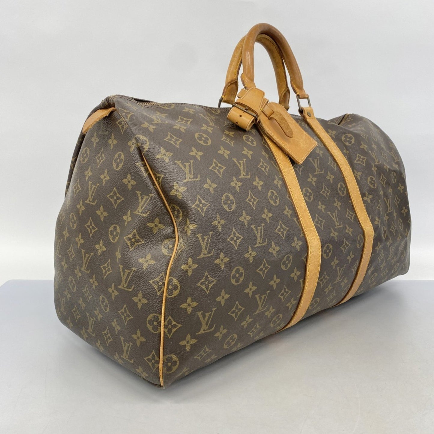 Louis Vuitton Monogram Keepall 55 Boston Bag M41424 Brown