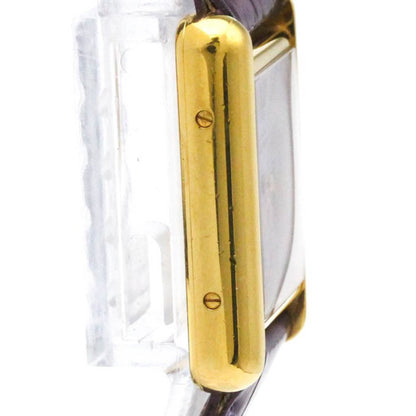 Cartier Must Tank Vermeil Gold Plated Leather Quartz