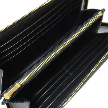 Celine Round Long Wallet Leather