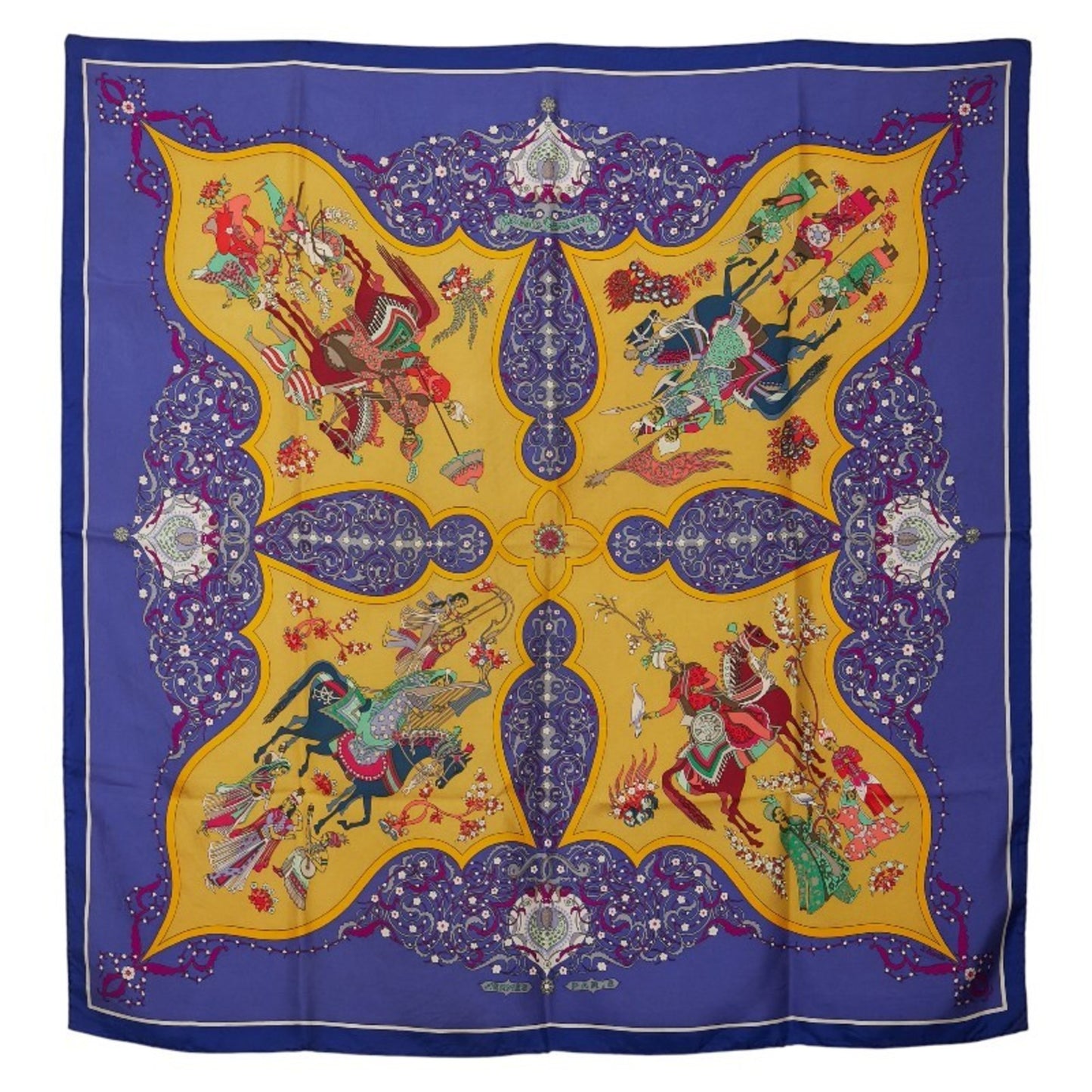 Hermes Herms Carr 90 "Poesie Persane" Persian Poem Scarf