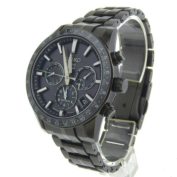 Seiko Astron Day Date 5X53 0Ab0 Sbxc037 Black Dial Titanium/Ceramic Gps Solar 43Mm Wristwatch