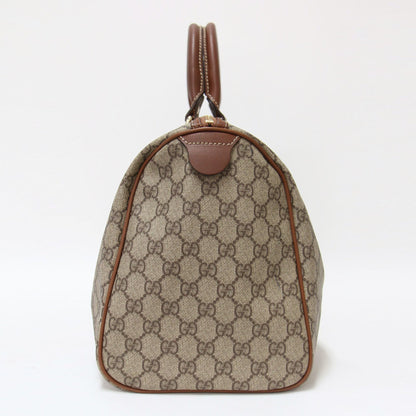 Gucci Gg Supreme Handbag In Brown Leather And Pvc For Women