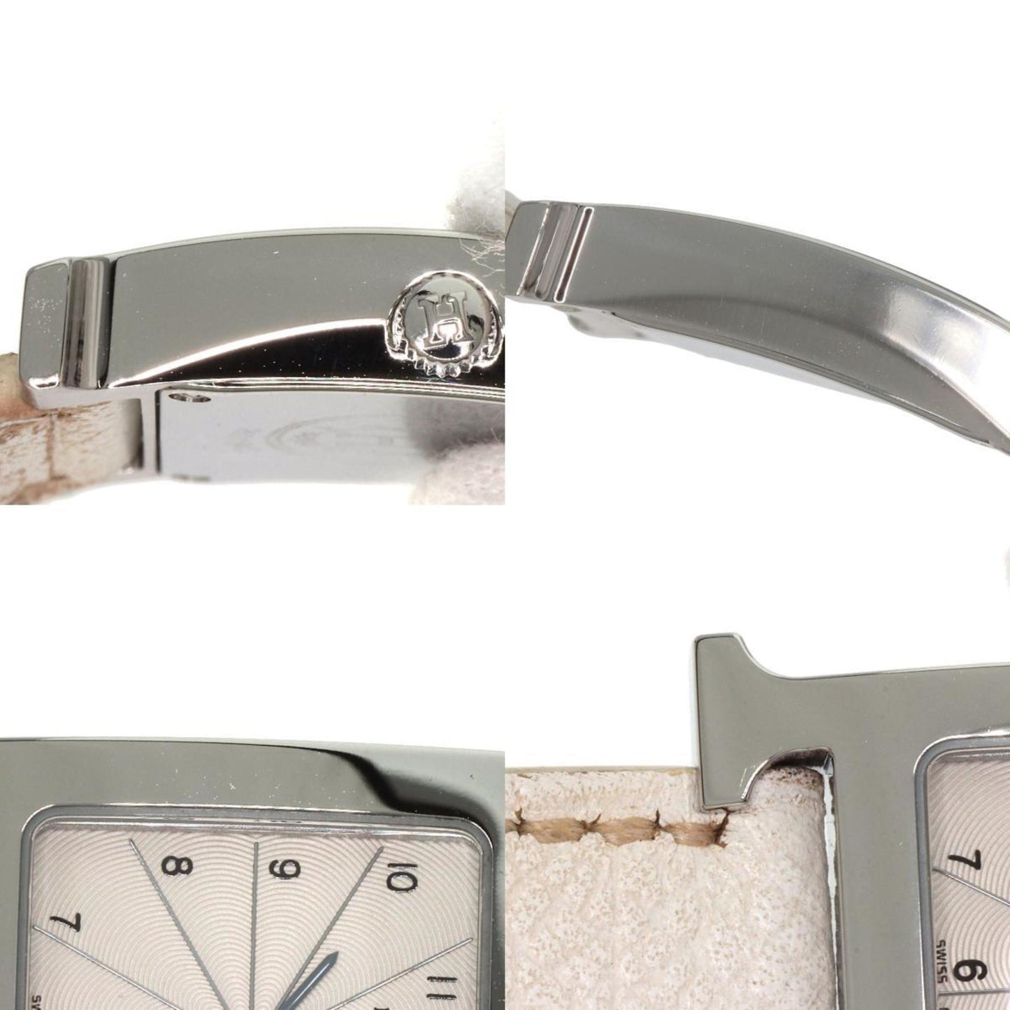 Hermes Hh1.210 H Watch Stainless Steel Leather