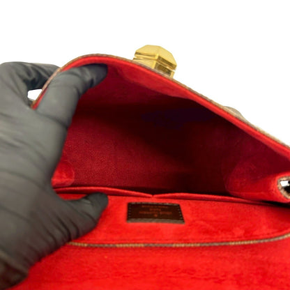 Louis Vuitton Bergamo Pm Damier Leather Turnlock 2-Way Handbag/Shoulder Bag