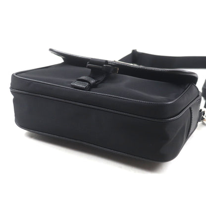 Prada 2Vh133 Re-Nylon Saffiano Leather Shoulder Bag With Triangle Logo And Plaque