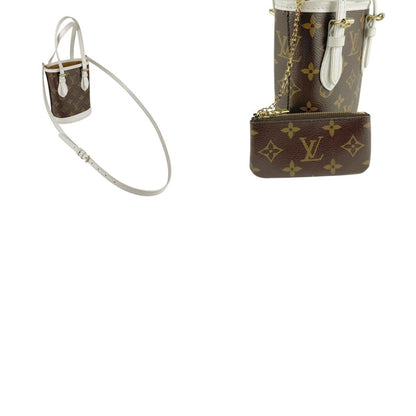 Louis Vuitton Monogram Nano Bucket Handbag Shoulder Bag In Canvas And Leather