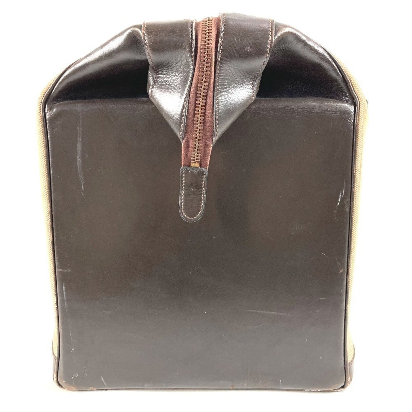 Hermes Travel Bag Boston Leather/Canvas