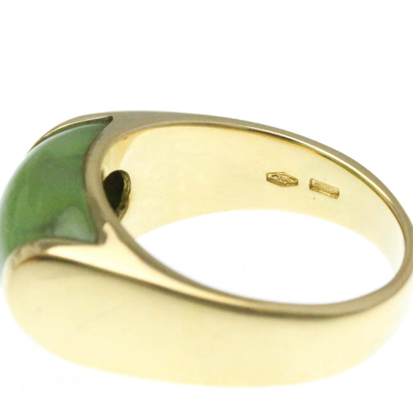 Bvlgari Tronchetto Ring Yellow Gold (18K) Fashion Jade Band Ring Gold