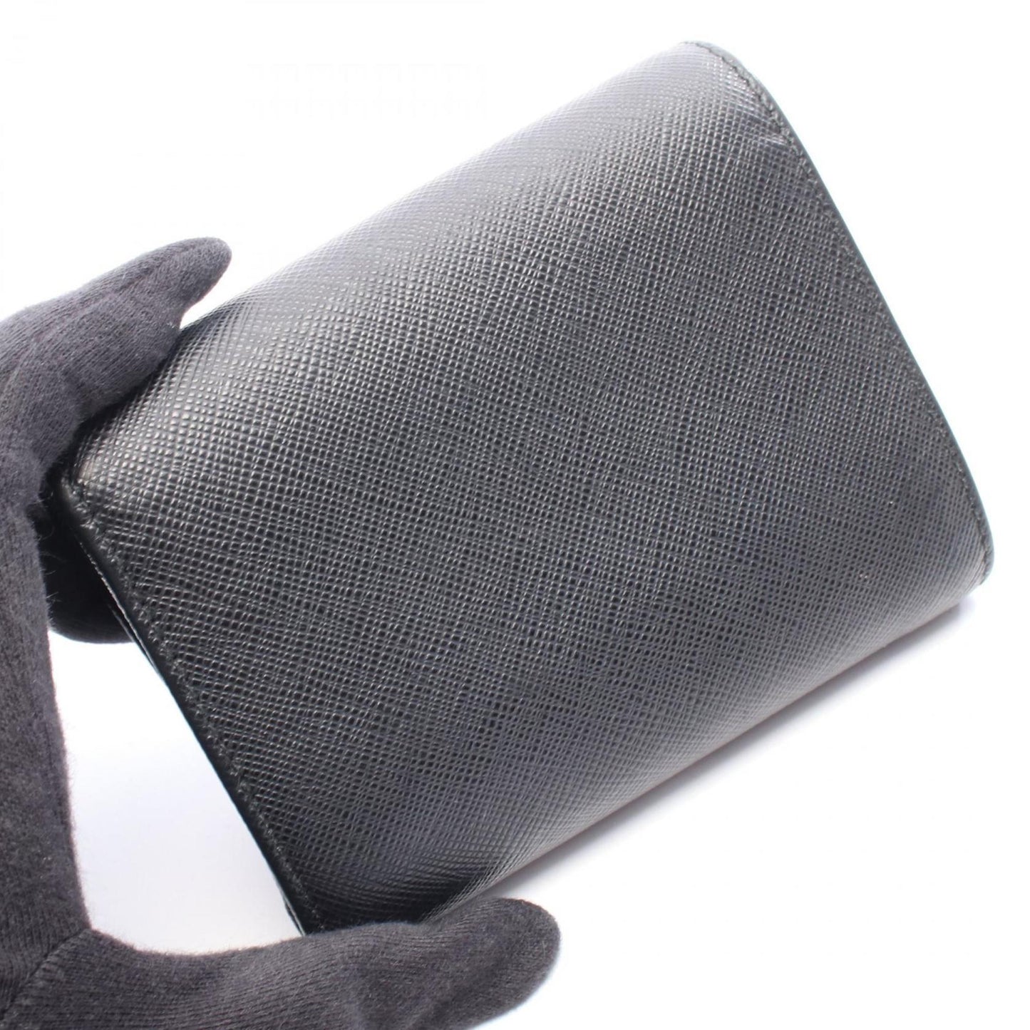 Prada Saffiano Metal Tri-Fold Wallet