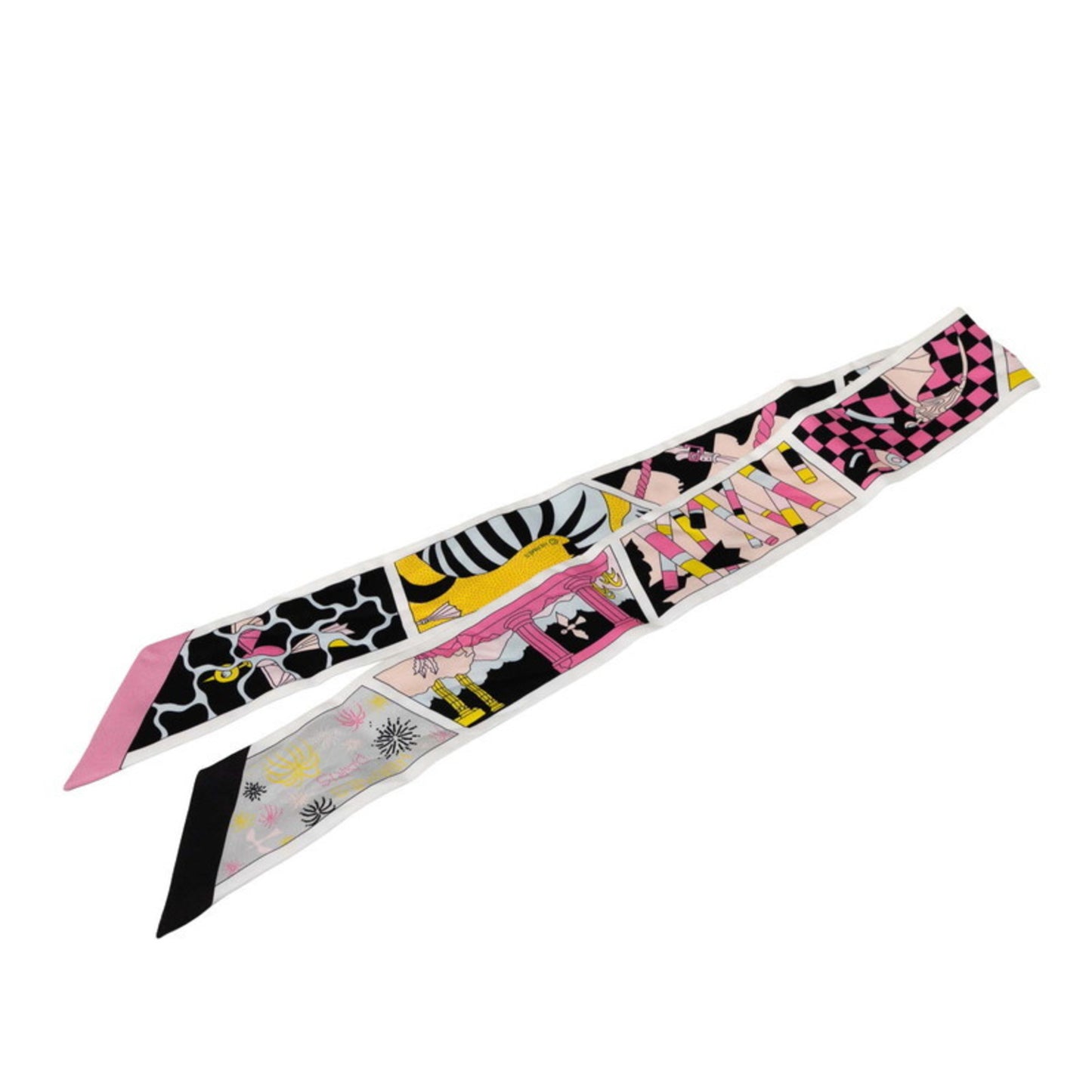 Hermes Herms Twilly Factory Suite Scarf/Muffler In White