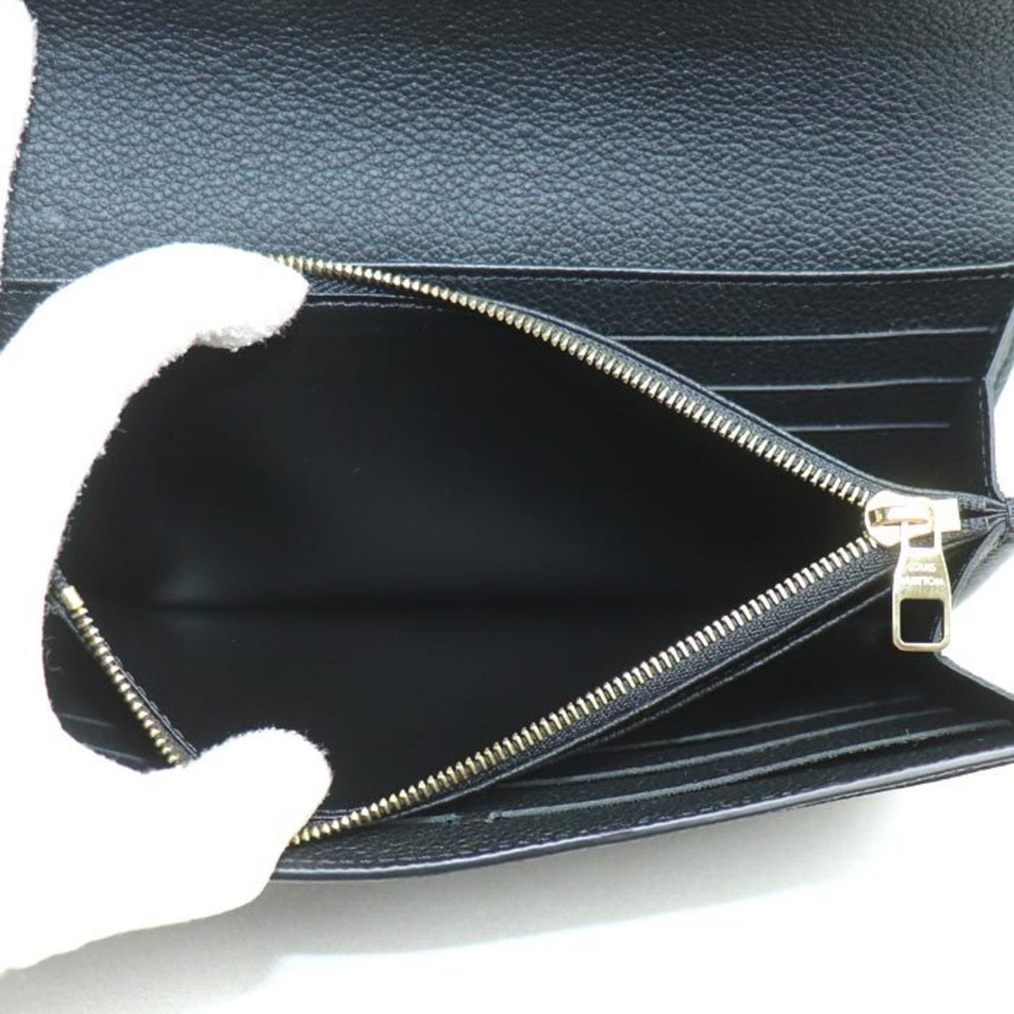 Louis Vuitton Portefeuille Sarah Long Wallet In Monogram Empreinte Noir