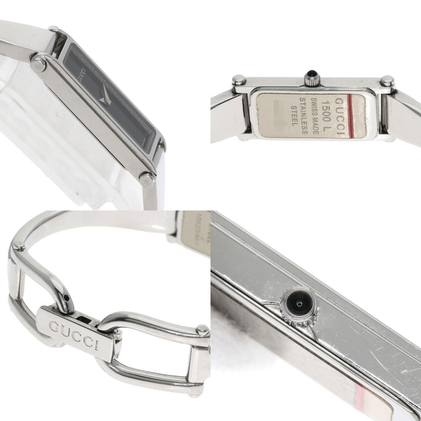 Gucci 1500L Square Face Watch Stainless Steel/Ss