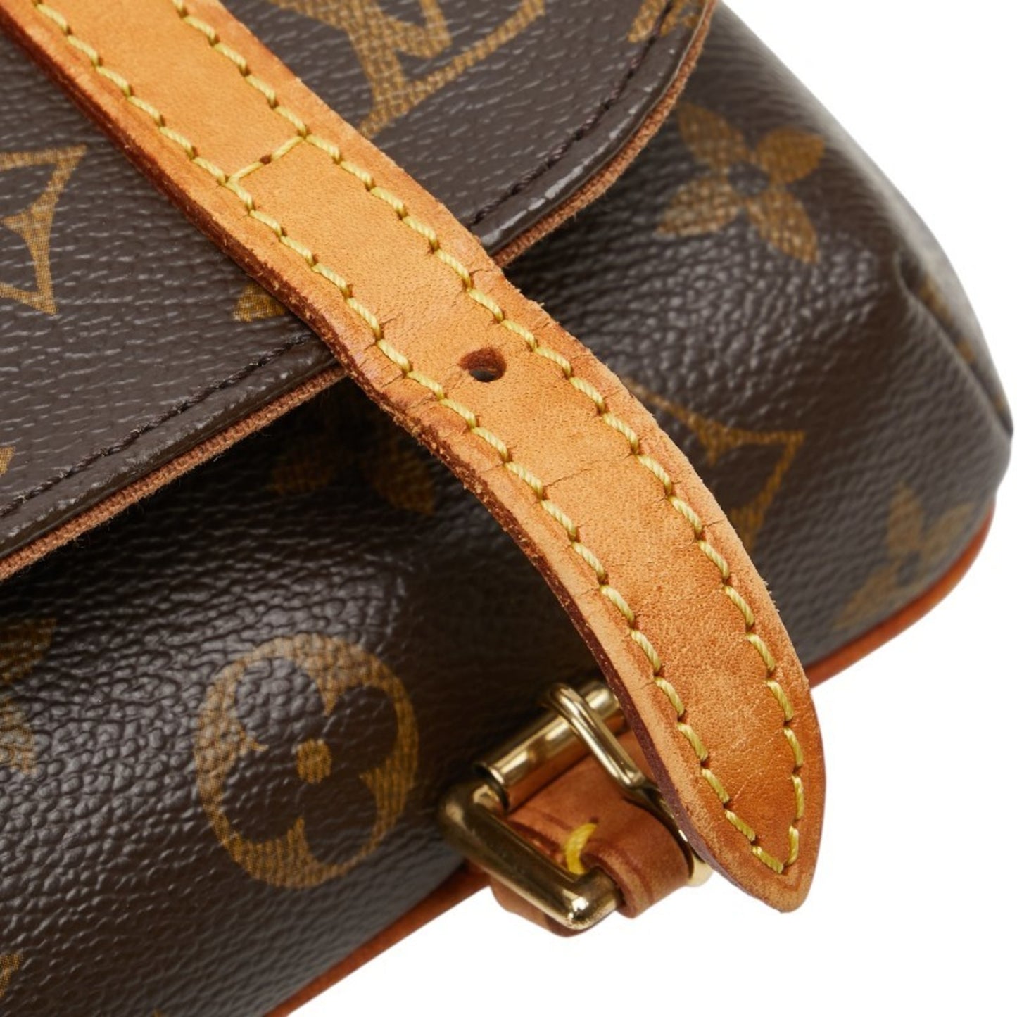 Louis Vuitton Monogram Pochette Marel Waist Bag Body M51159 Brown Pvc Leather