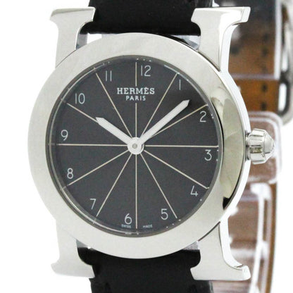 Polished Hermes H Watch Rond Steel Quartz