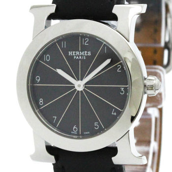 Polished Hermes H Watch Rond Steel Quartz