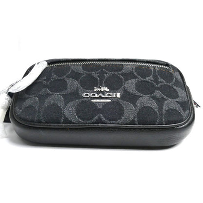Coach Denim Leather Signature Mini Waist Bag Cq186 Sv/Bk