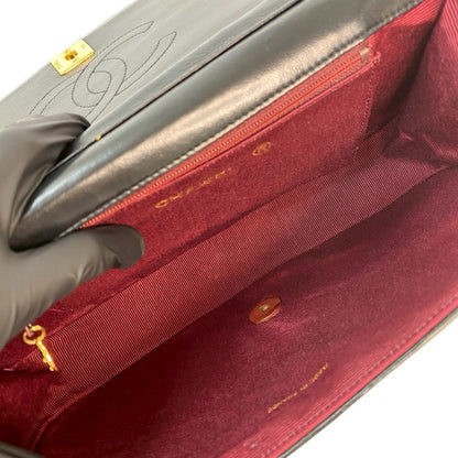 Chanel Coco Mark Half Moon Lambskin Chain Shoulder Bag