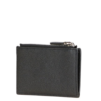 Burberry Logo Fragment Case Card Black Leather