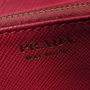 Prada Prada Wallet 1Ml506 Pink Saffiano Leather