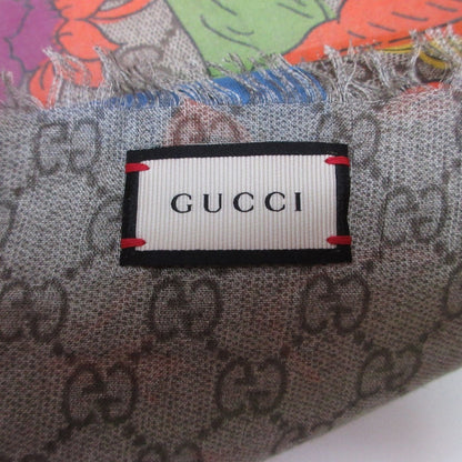 Gucci Jubilee Print Modal Silk Large Scarf/Shawl In Beige