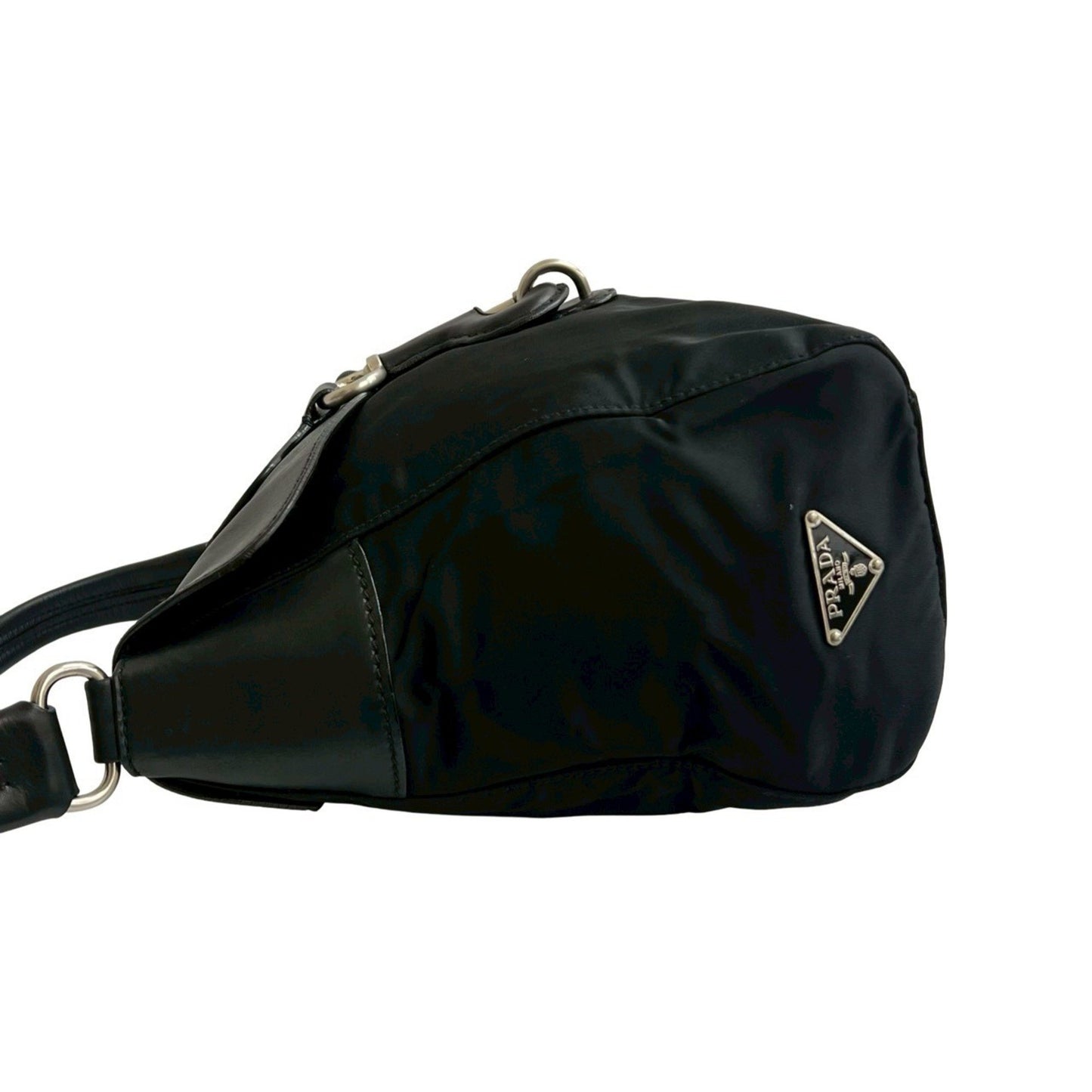 Prada Prada Triangle Logo Leather