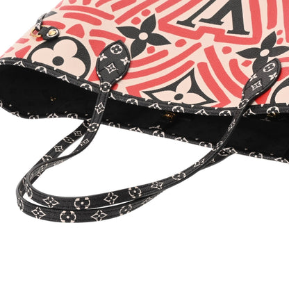 Louis Vuitton Monogram Crafty Neverfull Mm Creme/Rouge M56583 Women'S Canvas Tote Bag